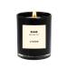 EMME NYC Scented Candle Jar - Black Glass Soy Natural Non-Toxic Pet-Safe Up to 60 Hours Burn Time Wood Wick Strong Scent Cruelty-Free 10 oz - Best Smelling Scented Candles (Lychee)