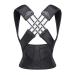 Back Straightener Posture Corrector Adjustable Brace for Upper Back Support (Black X-Large) X-Large Black - Buy Online on GoSupps.com