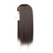 Women's 22 Long Straight Clip-in Synthetic Hair Topper with Bangs | Chocolate Brown for Thinning Hair - Shop Now - Buy Online on GoSupps.com