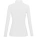 KLOTHO Lightweight Ruffle Mock Neck Top - Ribbed Lettuce Trim Soft Base Layer - A-white - Large/X-Large - Buy Online on GoSupps.com