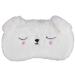 Ulife Mall Cute 3D Pure White Puppy Kids Eye Masks Fluffy Soft Silk Plush Pure White Puppy Sleep Eye Mask Plush Cartoon Eye Cover Novelty Personalised Travel Blindfold for Girls Boys Women- White Pure White_puppy