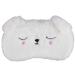 Ulife Mall Cute 3D Pure White Puppy Kids Eye Masks Fluffy Soft Silk Plush Pure White Puppy Sleep Eye Mask Plush Cartoon Eye Cover Novelty Personalised Travel Blindfold for Girls Boys Women- White Pure White_puppy