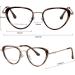 Cute Cat-Eye Computer Readers - Large Blue Light Blocking Eyeglasses +100 Gray | Clear Vision & Flat Light Mirror - Buy Online on GoSupps.com