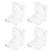 FOMIYES Plastic Powder Case Empty Blush Box Clear Jars Empty with Round Top Lids for Lipstick Lotion Creams Eyeshadow Nails Powder 4pcs