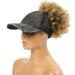 AICILY 2 Pack Backless Cap for Women | Natural Curly Hair Baseball Hat | Afro Puff Ponytail Hat | Black+blue - Buy Online on GoSupps.com