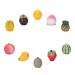 HOMSFOU 10pcs Simulated Fruit Ornaments Faux Fruit Strawberry Balloons Micro Landscape Accessory Artificial Fruit Decorations Tiny Fruit Model Lifelike Fruit Resin Fake Lemon Small Fruit Assorted Color 3x3cm