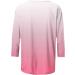 oelaio Tie Dye Shirts for Women Clearance Deals Women's Casual 3/4 Sleeve T-Shirts Round Neck Cute Tunic Tops Basic Tees Pink XX-Large - Buy Online on GoSupps.com