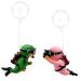 Ncoale aquarium decoration 2 pieces of floating divers aquarium decoration resin aquarium accessories landscape accessories for aquarium and aquariums at home office (green pink)