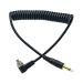3.5mm Plug to Male Flash PC Sync Cord Cable 12" 12 inch for Studio Photography Coiled Cable