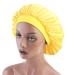 Elastic Wide Band Yellow Sleep Cap for Women | Hair Bonnet Hat for Night Sleeping - Buy Online on GoSupps.com