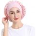 3 Pack Satin Bonnet Night Sleep Caps with Wide Elastic Band Silk Wrap Soft Head Cover Sleeping Hat for Women and Girls Curly Hair M-L Pink Black Red - Buy Online on GoSupps.com