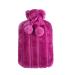 Large 2 Liter Hot Water Bag with Soft Fleece Cover for Sleeping Women Rubber Hot Water Bag Hand Warmer Two Liter Purple