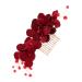 Ipetboom 1pc Men Accessories Fabrics Side Combs Mens Comb Rhinestone Hair Comb Accesorios Para Hair Accessory for Girls Floral Hair Accessories Tiara Bride Flower Arrangement Red Wedding