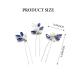Latious Bride Wedding Hair Pins - Pearl & Blue Crystal Hair Clips (Pack of 3) - Rhinestone Hair Accessories in Silver - Buy Online on GoSupps.com