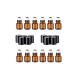 Mini bottles empty portable amber-colored glass for cosmetics make-up sample travel size storage container for rolling up for essential oils aromatherapy perfumes 12 pieces 1ml