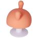 Food Grade Silicone Baby Teething Toy | Cute Mushroom Shape | For Babies Over 4 Months | Orange - Buy Online on GoSupps.com