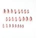 24 Pcs Glitter Wavy Stiletto False Nails Short Maroon French Press on Nails - With Nail Glue & Almond Stick on Nails - Women's Fake Nails for Nail Art - Buy Online on GoSupps.com