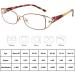 Buy Riccie Women's Fashion HD Anti-Blue Light Mideline Glasses | Aspherical Resin Anti-Fatigue Reading Glasses Diopter +0.5 to +3.0 | International Shipping Available - Buy Online on GoSupps.com