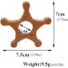 Wendysun 2pcs Cartoon Wood Teether - Natural Animal Pentagram Shape Baby Teething Toy - Buy Online on GoSupps.com