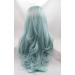 Xingyu 22 Blue Pastel Dark Roots Heat Resistant Lace Front Wig - Long Wavy Synthetic Wig for Women Cosplay Party and Drag Queen - Buy Online on GoSupps.com
