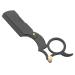 Stainless Steel Blade Head Razor Folding Shaver Male Facial Cleaning Grooming Tool (Black)
