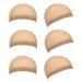 6pcs Soft Comfortable Stretchy Nylon Wig Cap Unisex Wig Stocking Cap Hair Cup for Women and Men Beige
