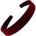 Burgundy Velvet Feel Alice Hair Band Headband 2.5cm (1") Wide - Buy Online on GoSupps.com