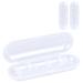 Travel protective cover for electrical toothbrush and replacement brush head Uraqt Reis-etui bag-compatible with standard oral b and philips #2 transparent 3 pieces transparent-smooth