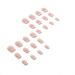 QINGGE Pink Glitter French Tip Press on Nails - 24Pcs Short Square Fake Nails for Women - Buy Online on GoSupps.com