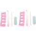 Stainless Steel Nail Tweezers Dead Skin Removal Wood Stick Nail Art Manicure Tools 2 Sets for Professionals for Nail Salon - Buy Online on GoSupps.com