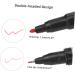 Angoily 6pcs Waterproof Eyeliner Dual Tip Markers Marker Pens Eyebrow Pencil Double Head Leather Pen 13.9x1.8cm Red - Buy Online on GoSupps.com