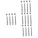 FOMIYES 16 Pcs Two-in-one Eyebrow Pencil Eyebrow Pen Eyebrow Makeup Tools Woman Eyebrow Pencils Girl