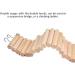 Wooden Hamster Ladder - Pet Suspension Bridge for Climbing and Swinging - Ideal for Mice, Gerbils, Chinchillas, and Parrots - Buy Online on GoSupps.com
