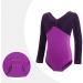 Libaobaoyo Long Sleeve Velvet Ballet Leotard for Girls - 4-5 Years (Purple) - Buy Online on GoSupps.com