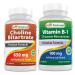 Best Naturals Choline Bitartrate 650 mg & Vitamin B1 as Thiamine Mononitrate 100 mg