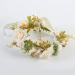 Mingxiu Beige Peony Flower Crown - Boho Floral Headband for Women | Adjustable Bridal Headdress for Weddings Festivals & Parties - Buy Online on GoSupps.com