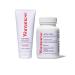 Womaness Summer Skin Bundle - The Works - Menopause Support Skincare Hydrating Body Lotion (6.76oz) + Active Glow - Biotin Menopause Supplements (30 Capsules) - 2 Products