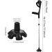 UZIAH Folding Forearm Crutches Crutches for Adults Adjustable Arm Crutches for Walking Silver - Buy Online on GoSupps.com