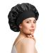 1 piece of silk bonnet silk hood sleeping hood satin hair hood bonnet sleeping hat night hat hood sleep breathable headgear for curly hair sleeping cap silk launche