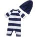 Bonverano Baby Boys Swimsuit | UPF 50+ Sun Protection | Navy Stripe | 18-24 Months - Buy Online on GoSupps.com