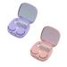 TSLRSA 2 PCs Contact lens container (2 colors) portable travel contact lens container mini contact lens container with L and R caps tweezers well sealed suitable for travel and at home