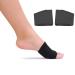HiiBaby Ball of Foot Cushions - Metatarsal Sleeve Pads  Fabric Forefoot Compression Socks Half Bunion Sleeves Great for Mortons Neuroma  Metatarsal and Forefoot Pain Relief for Men and Women (Black)
