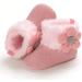Baby Winter Fleece Booties Non-Slip Soft Sole Shoes for Boys Girls 6-12 Months - Pink - Buy Online on GoSupps.com