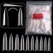 600 Pcs XXL Stiletto Nail Tips - Clear Half Cover Acrylic False Nails for Salon & Home Use - Buy Online on GoSupps.com