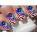 American Flag 4th July Independence Day Water Nail Art Transfers Stickers Decals - Set of 22 - A1092