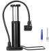 Mini Bike Pump, Portable Foot Activated Bicycle Pump, Universal Presta and Schrader Valve with High Pressure up to 120PSI, Bike Tire Pump for Basketballs, Footballs and Mountain Bike (Black)