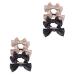minkissy 4 Pairs bow hairpin Bow Barrettes Women christmas hair decoration ribbon bowknot accessories black girl hair accessories girls hair accessory fabric headgear baby girl bow tie