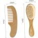 SECFOU Baby Hair Brush Set - Soft Wood Bristles for Newborns and Toddlers - Buy Online on GoSupps.com