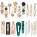 Mehayi 20 PCS Macaron Pearl Acrylic Resin Fashion Hair Clips Set, Cute Hair Barrettes Bobby Pins, Boho Fancy Hairpin Accessories Headwear Styling Tools, Gifts for Women Girls Decorative Wedding Type A