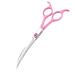 Moontay 6.5inch Curved Dogs Grooming Scissors Professional Dog Grooming Scissor for Dogs, Cats and Pets Scissors Curved Shears 440C Japanese Stainless Steel Blade (Pink)